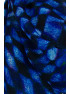 Tørklæde m/ grafisk mønster blå
