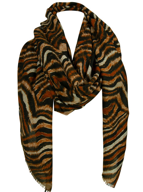 Tørklæde m/ zebra print orange
