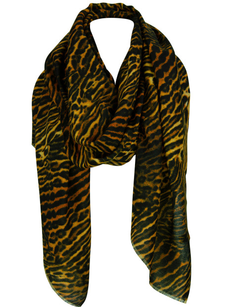 Tørklæde m/ leopard orange