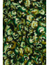 Tørklæde m/ blomst guld grøn
