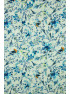 Tørklæde m/ blomst og kvast blå