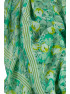 Tørklæde m/ blomst grøn