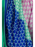 Tørklæde m/ grafisk mønster grøn