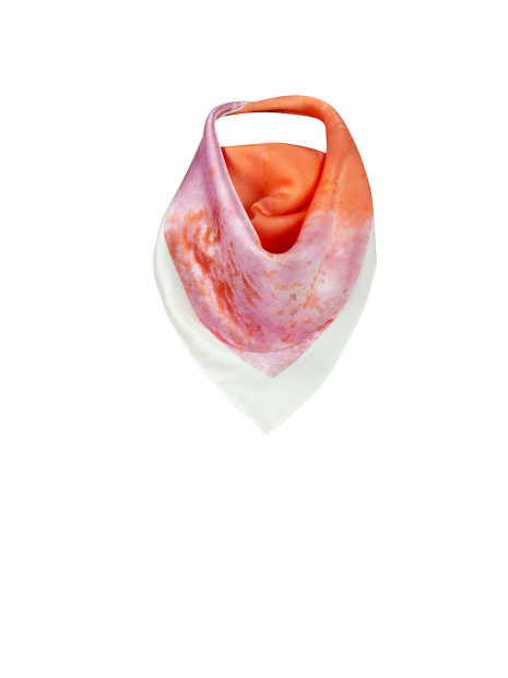 Tørklæde m/ bølge rosa lille