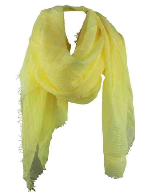 Tørklæde ensfarvet gul