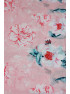 Tørklæde m/ blomst sølv rosa